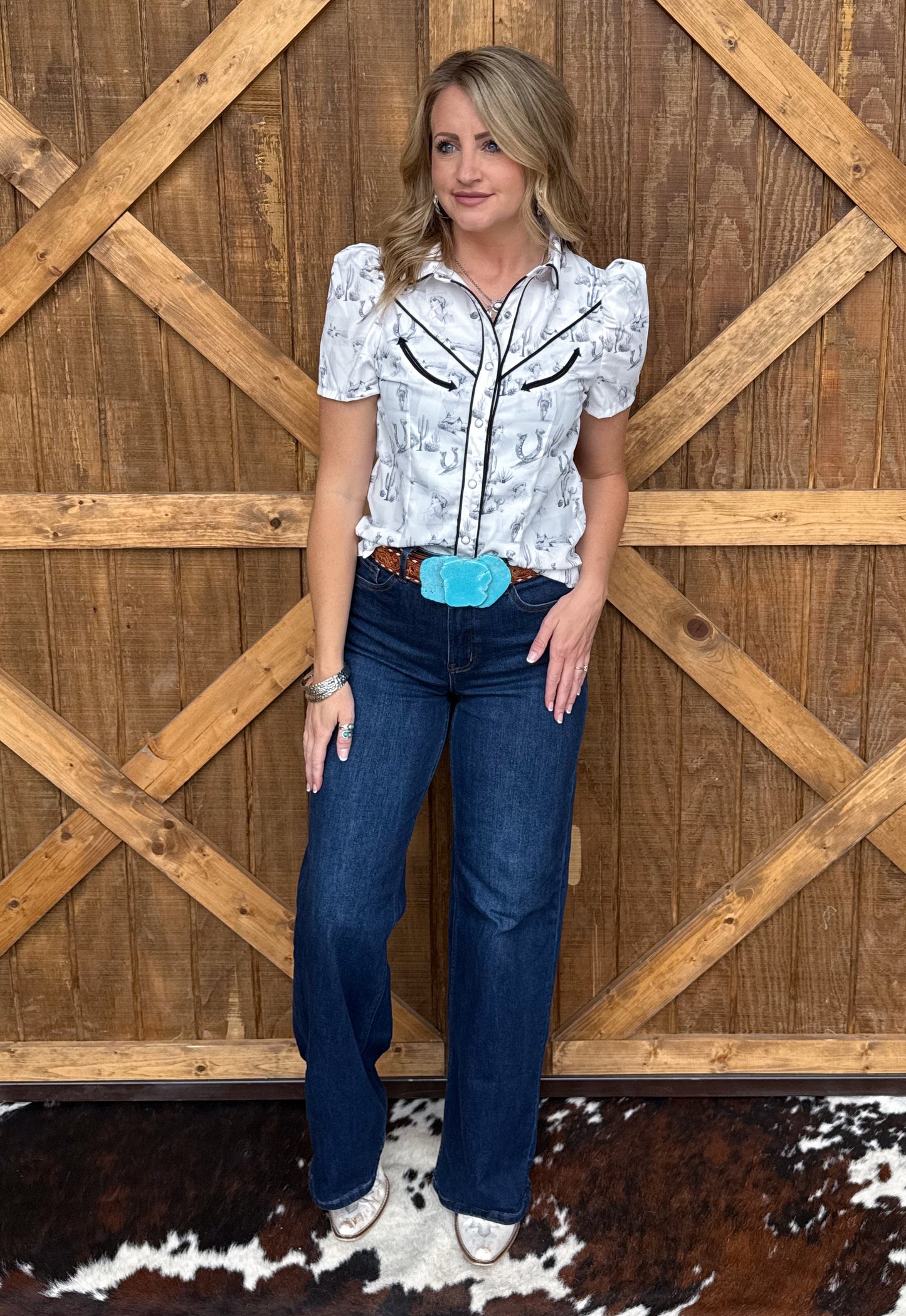 Wild & Western Pearl Snap Top