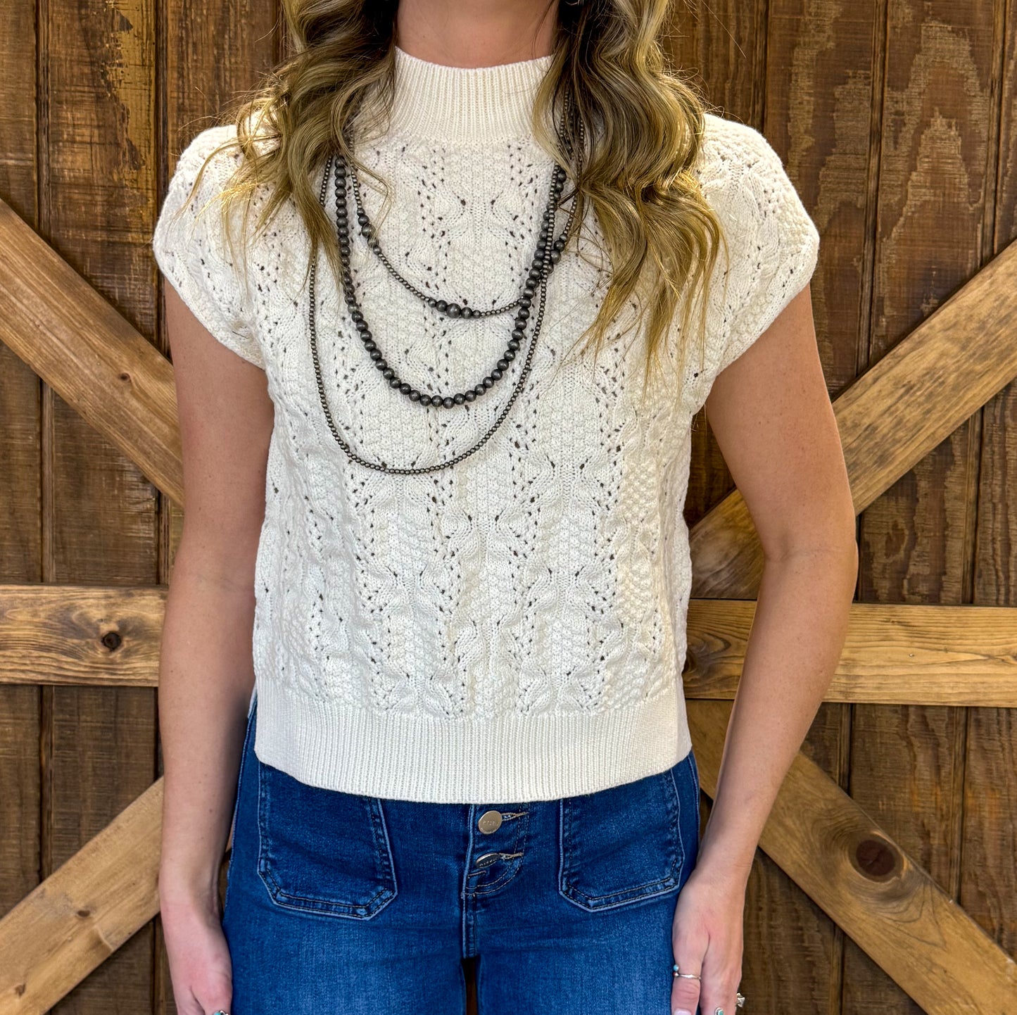 Snowy Range Knit Sweater Top