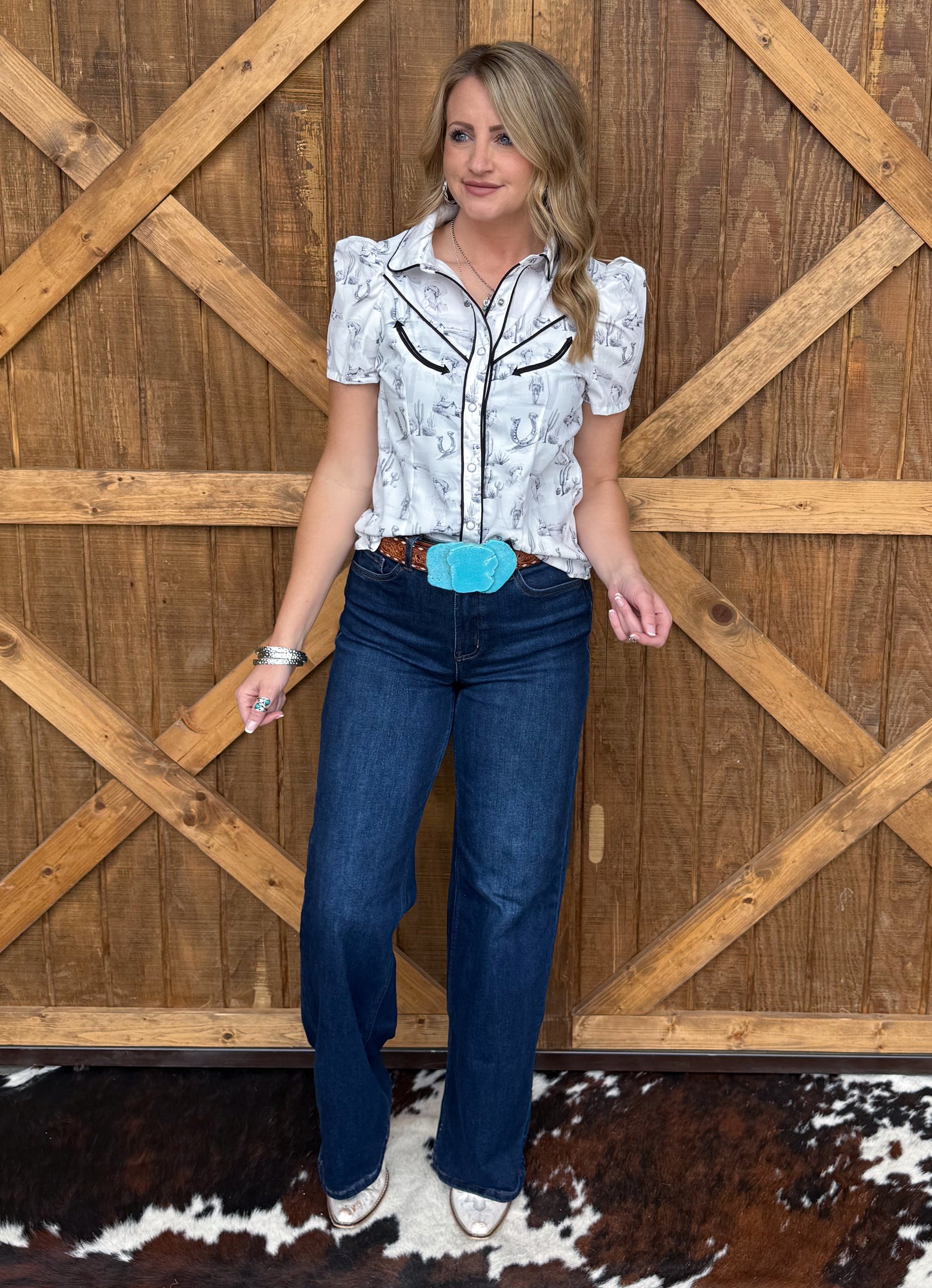 Wild & Western Pearl Snap Top