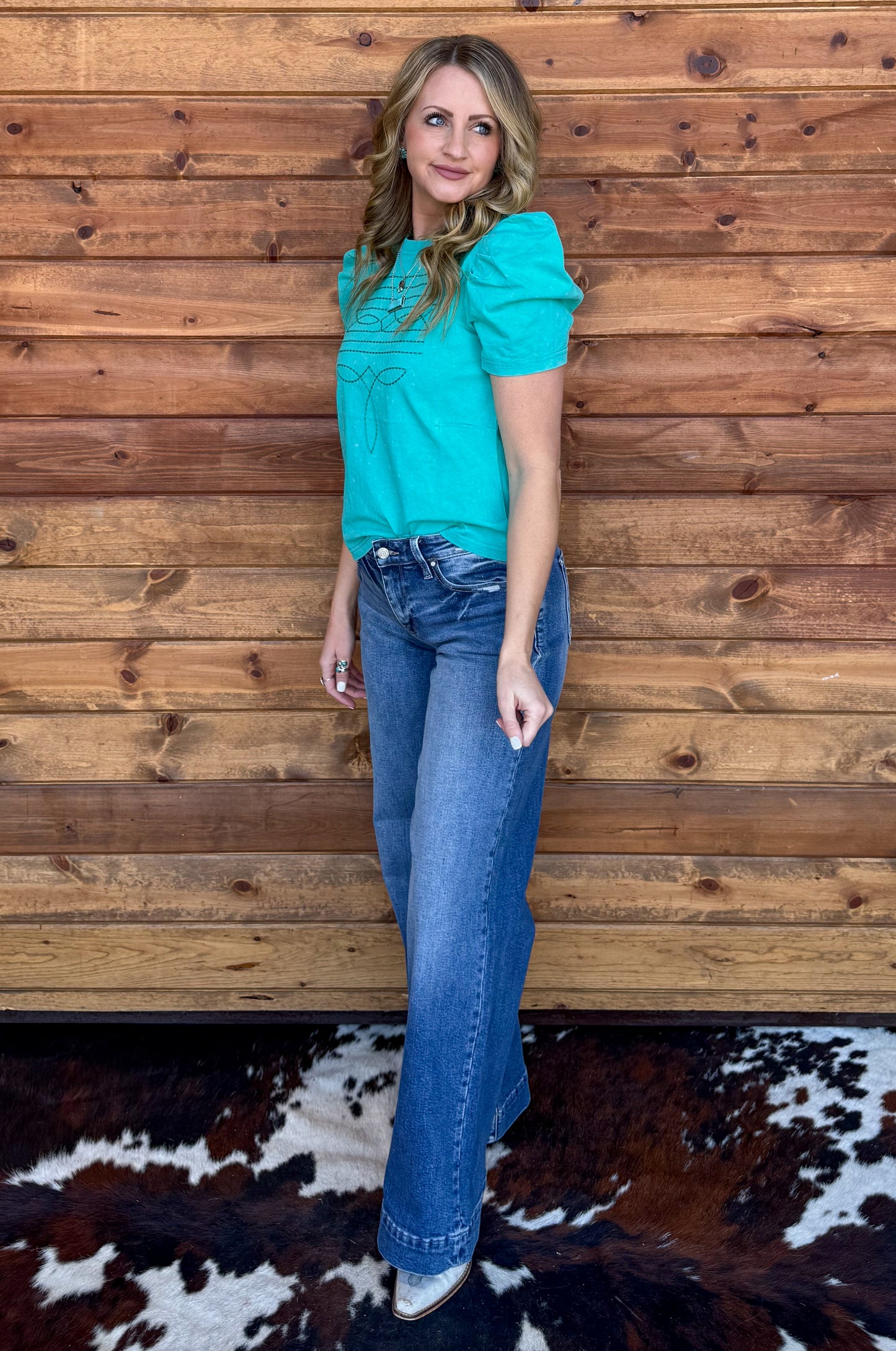 Cowgirl Boot Stitch Top