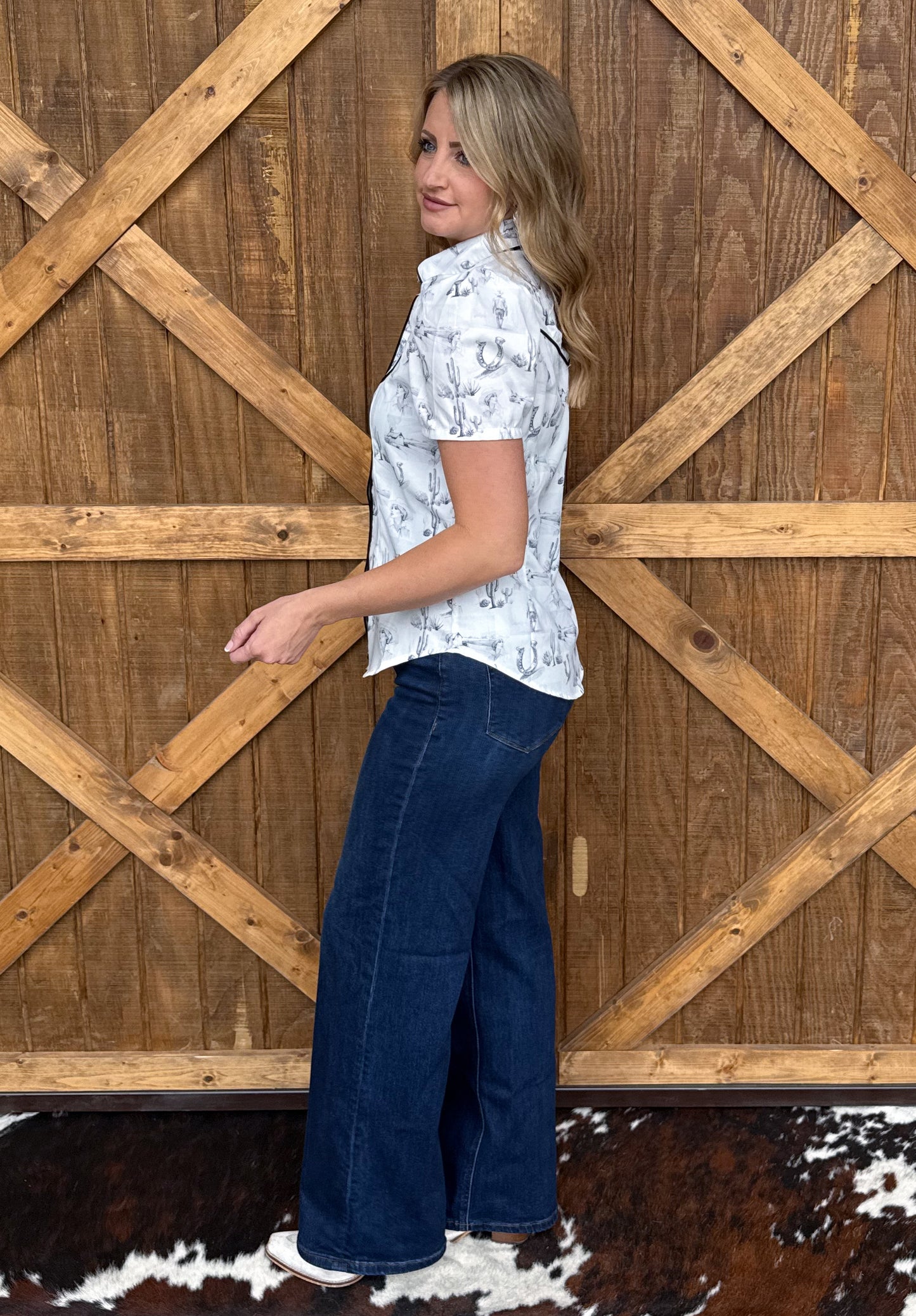 Wild & Western Pearl Snap Top
