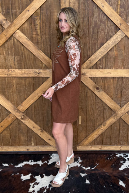 The Boot Stitch Dress *Brown