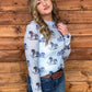 Blue Roan Mesh Top