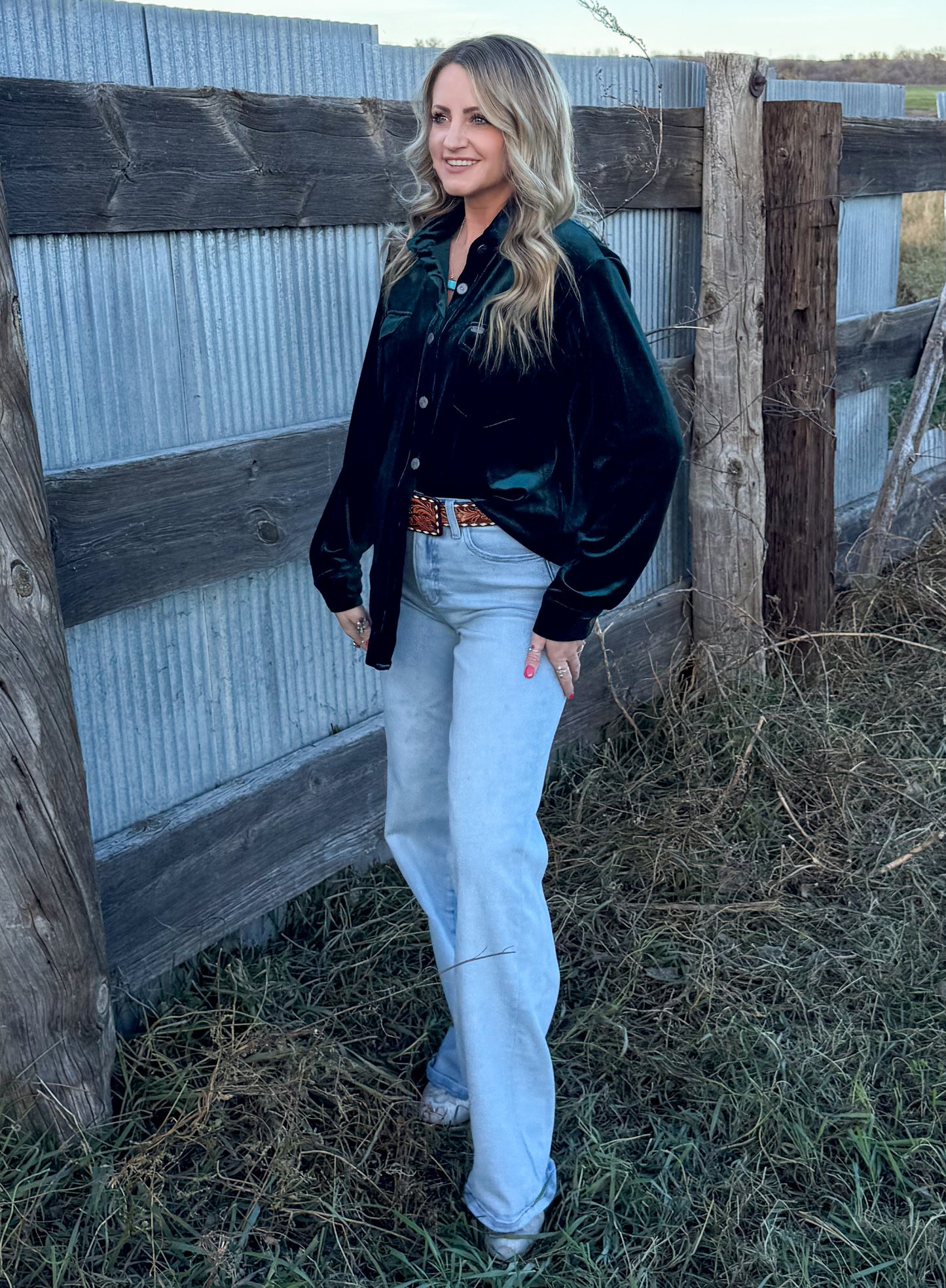 Velvet Forest Button-Up