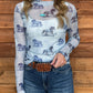 Blue Roan Mesh Top