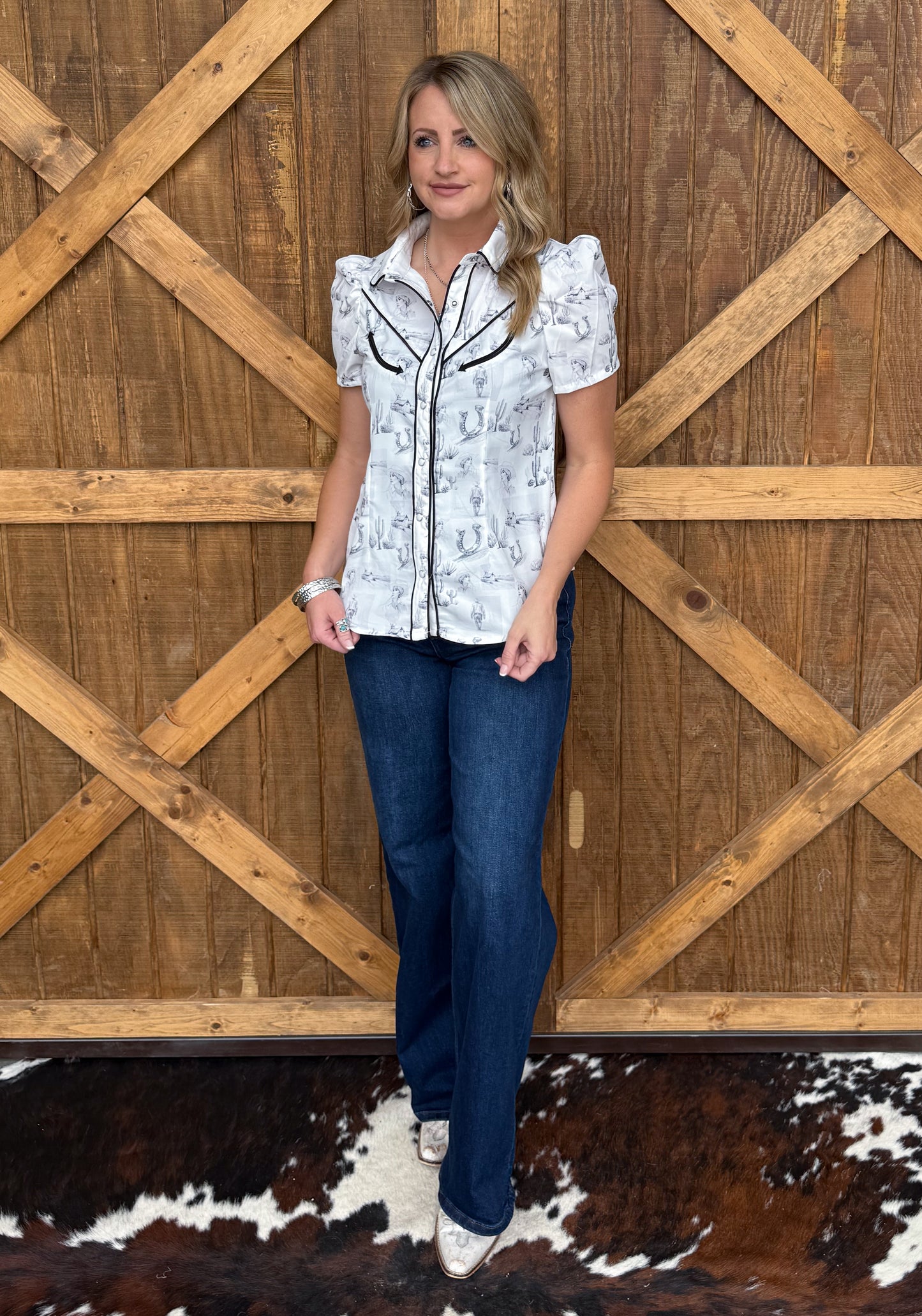 Wild & Western Pearl Snap Top
