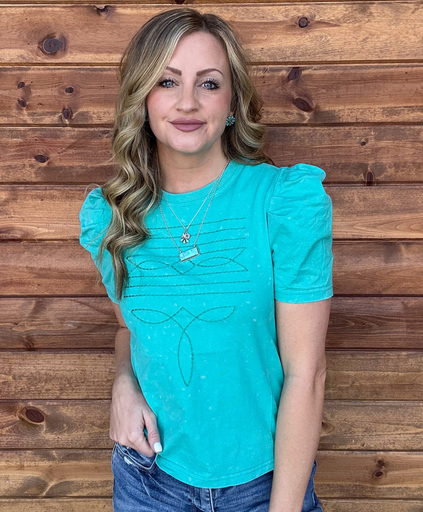 Cowgirl Boot Stitch Top