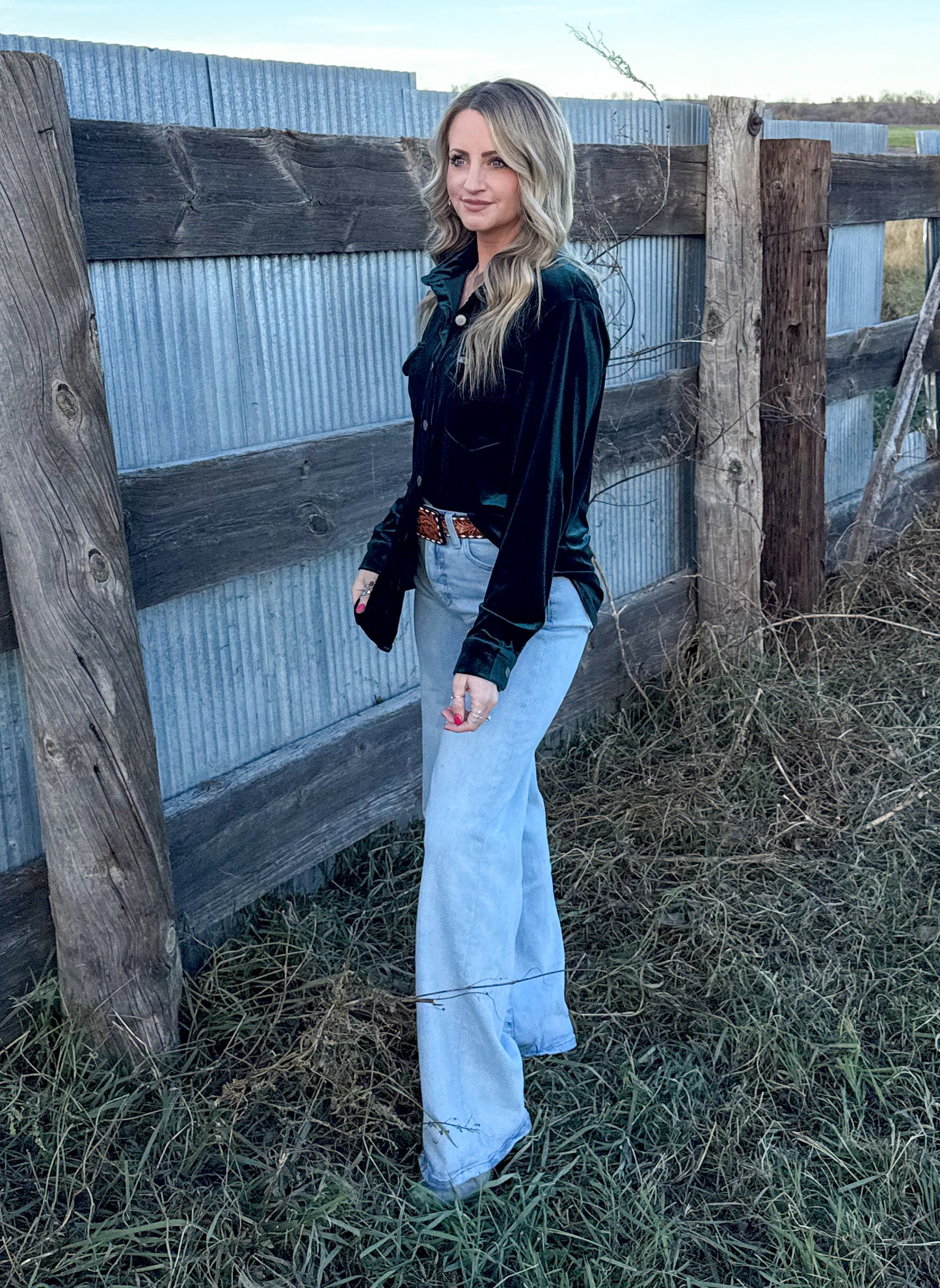 Velvet Forest Button-Up