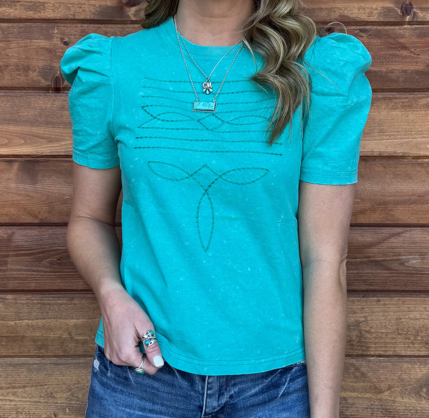 Cowgirl Boot Stitch Top