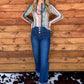 Cutesy Aztec Mesh Top