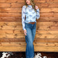 Blue Roan Mesh Top