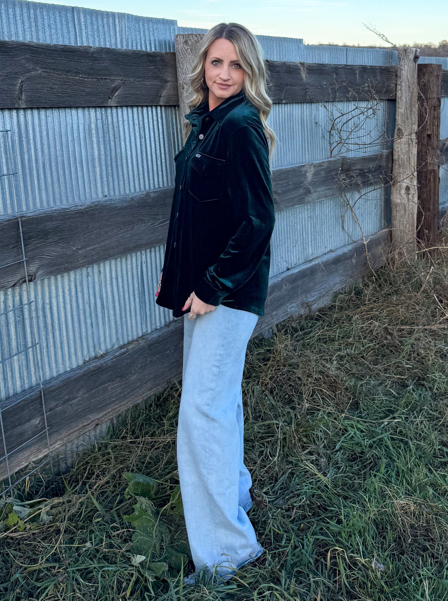 Velvet Forest Button-Up