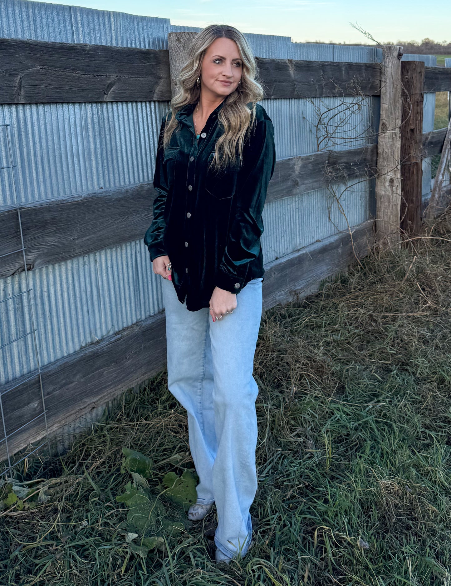 Velvet Forest Button-Up