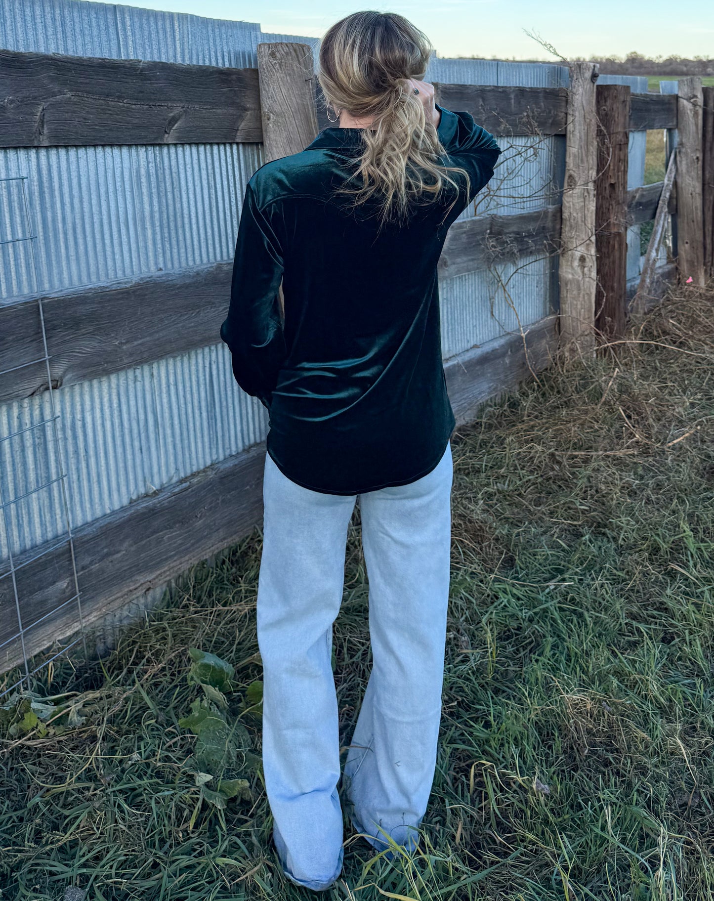 Velvet Forest Button-Up