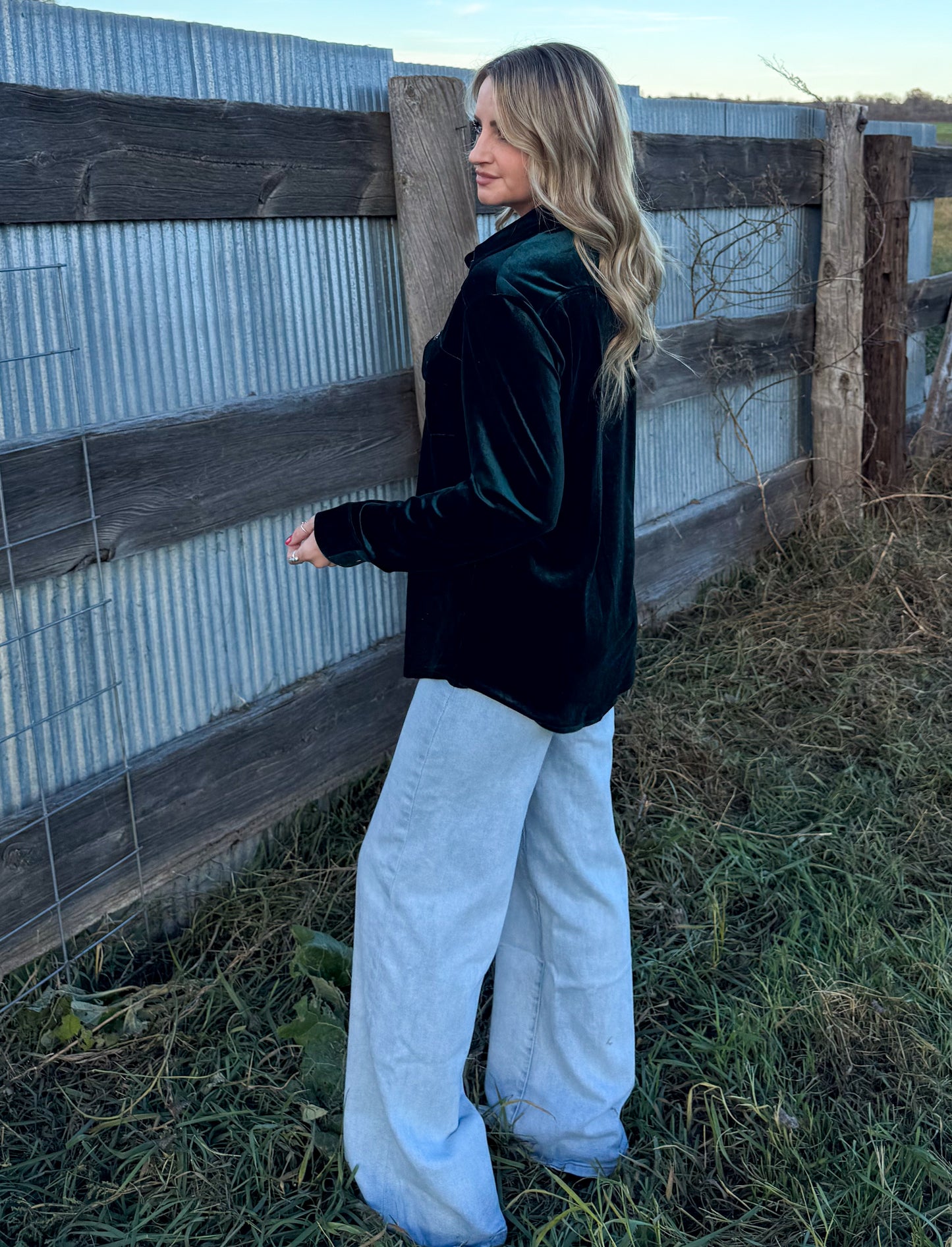 Velvet Forest Button-Up