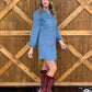 Boot Stitch Mini Denim Dress