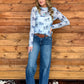 Blue Roan Mesh Top