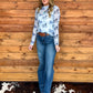 Blue Roan Mesh Top