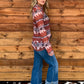 Aztec Life Mesh Top *Rust