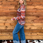 Aztec Life Mesh Top *Rust