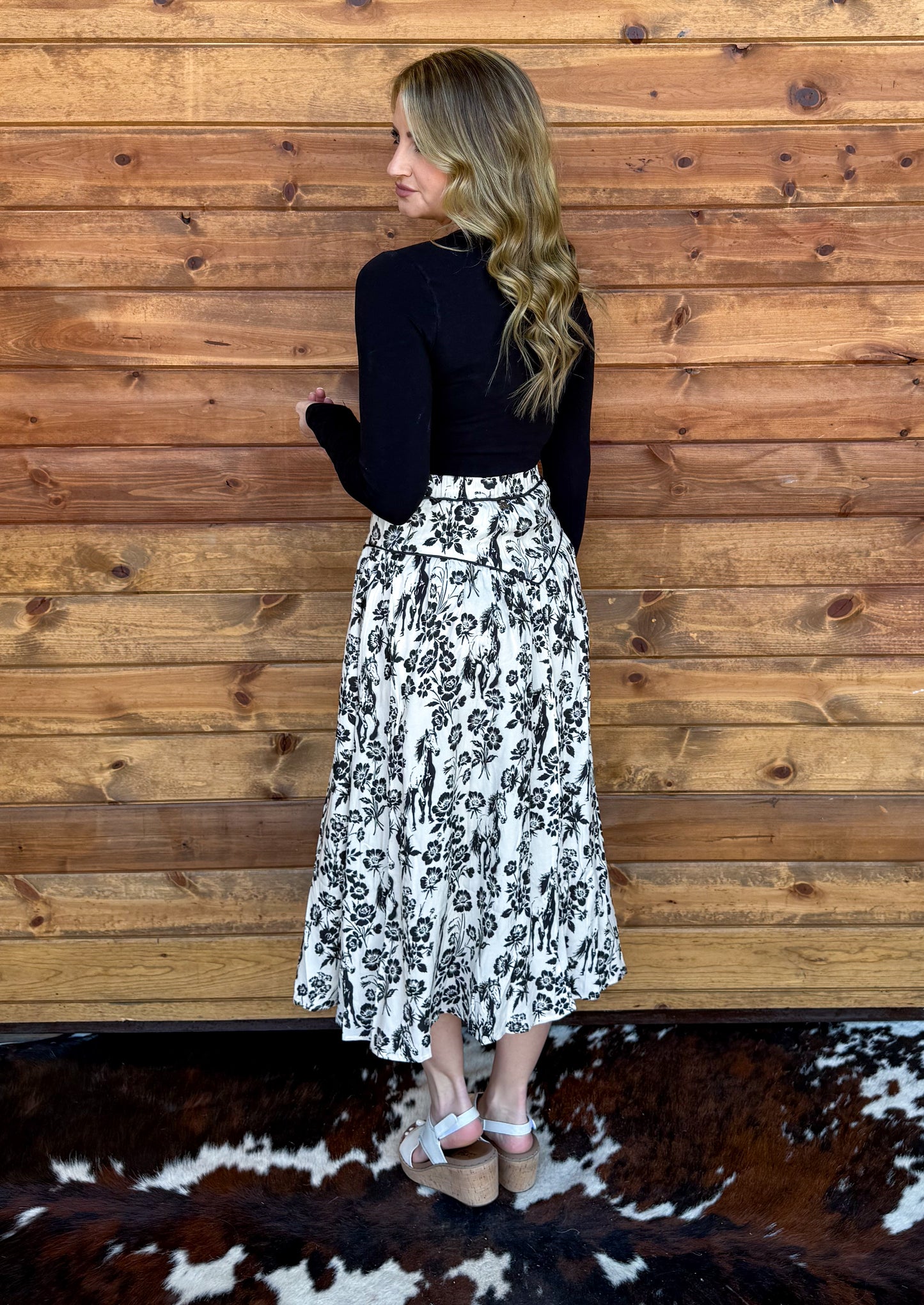 Floral Horses Skirt
