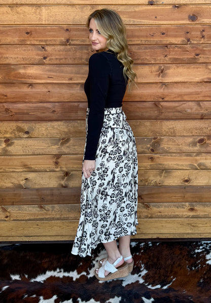 Floral Horses Skirt