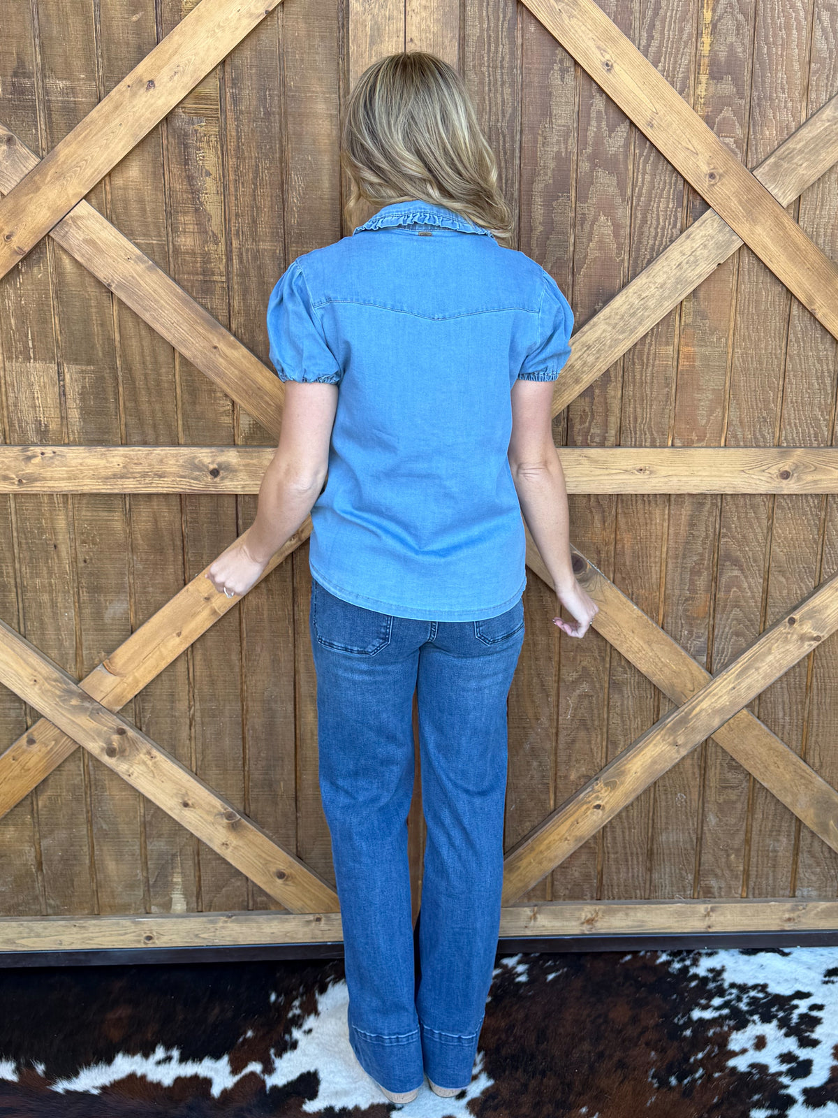 Cowgirl Party Denim Pearl Snap