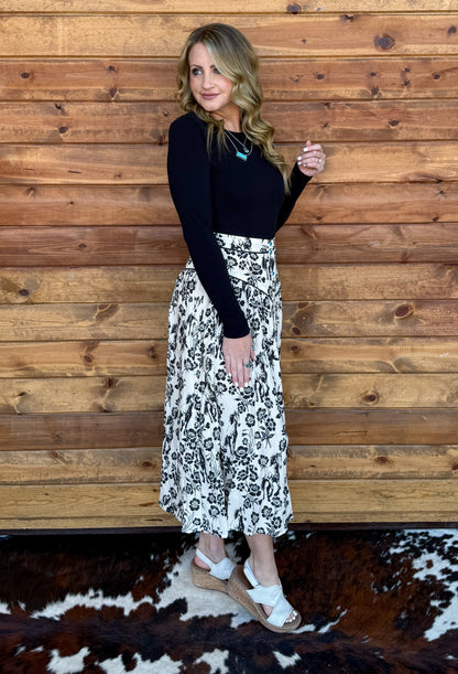 Floral Horses Skirt