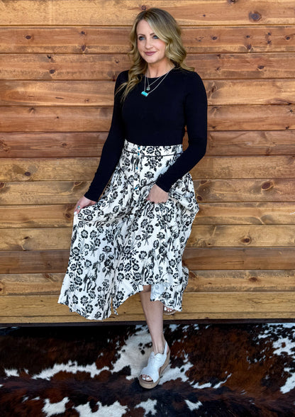 Floral Horses Skirt