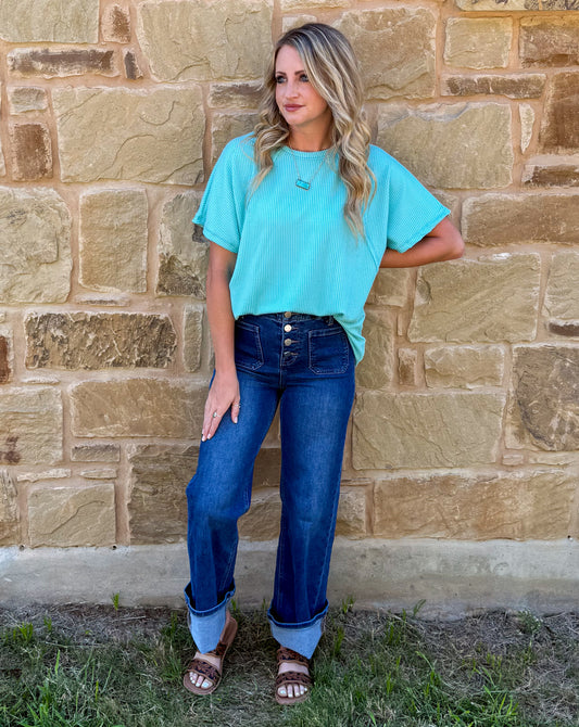 Ribbed Basic Top *Mint