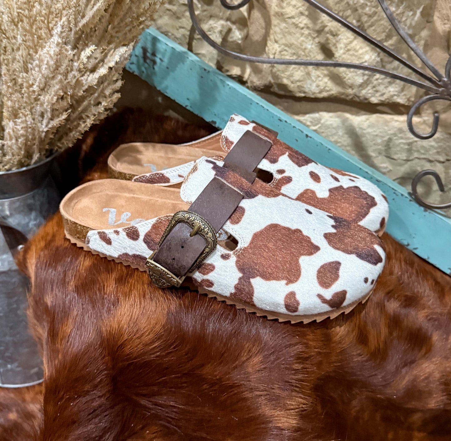 Cow Print Slip-Ons