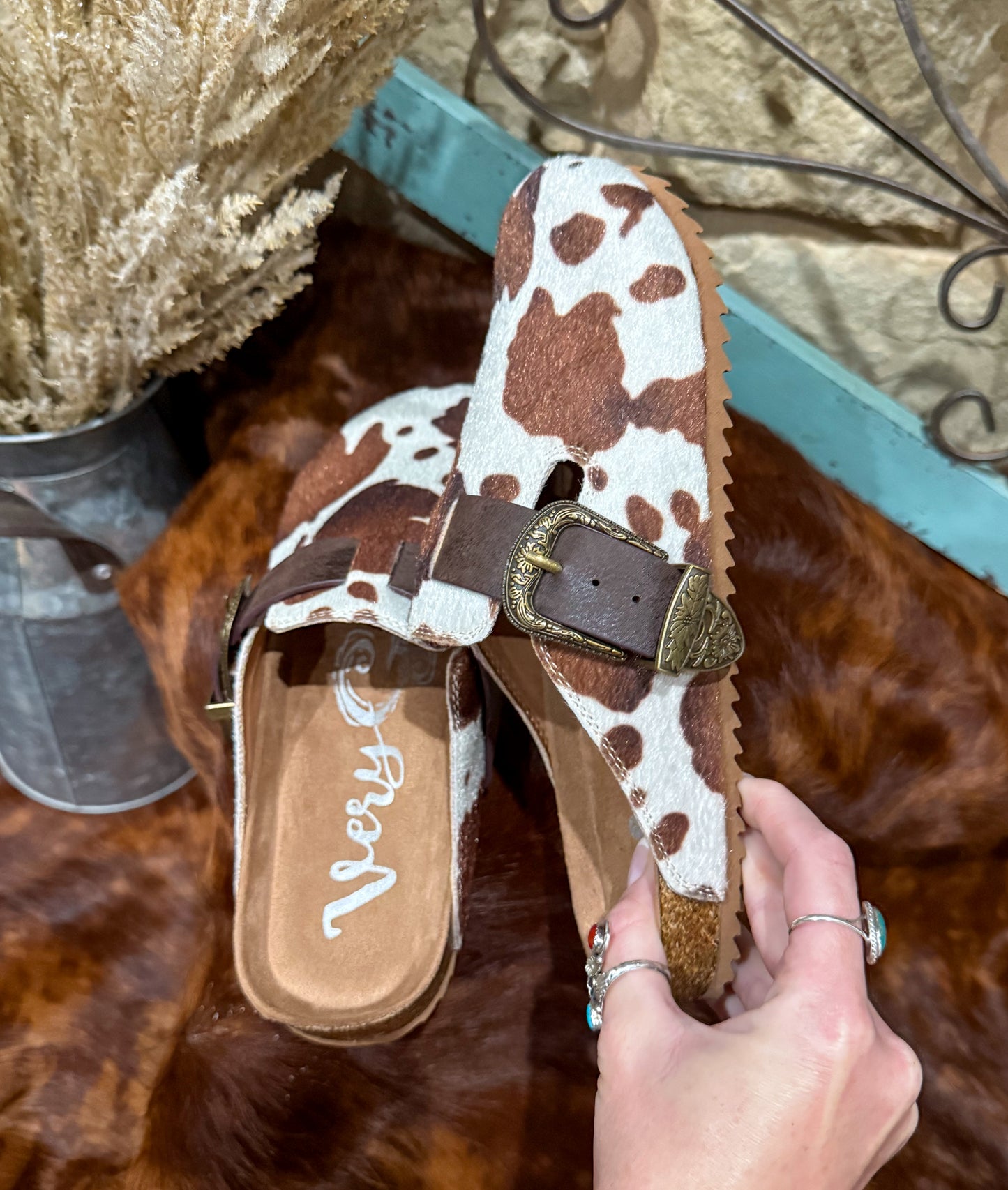Cow Print Slip-Ons