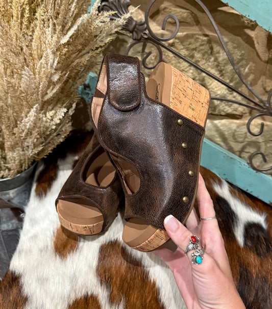 Frisky Corkys Wedges *Espresso