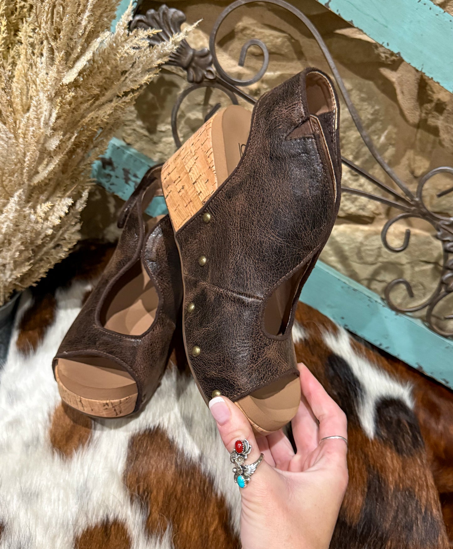 Frisky Corkys Wedges *Espresso