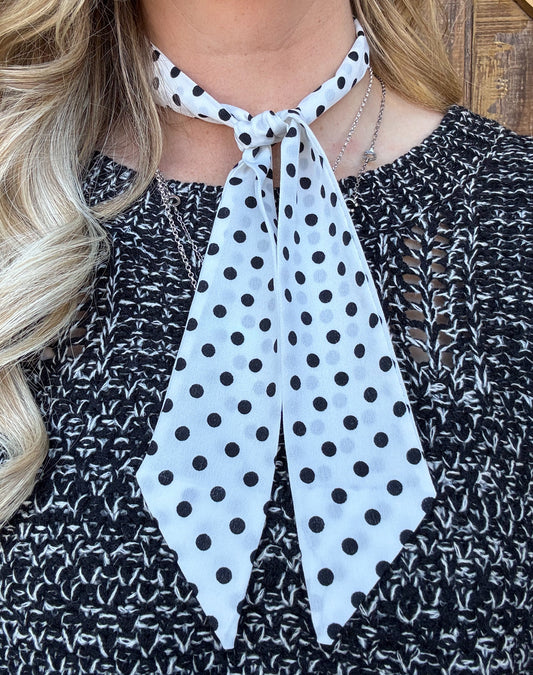 Polka Dot Twilly *White