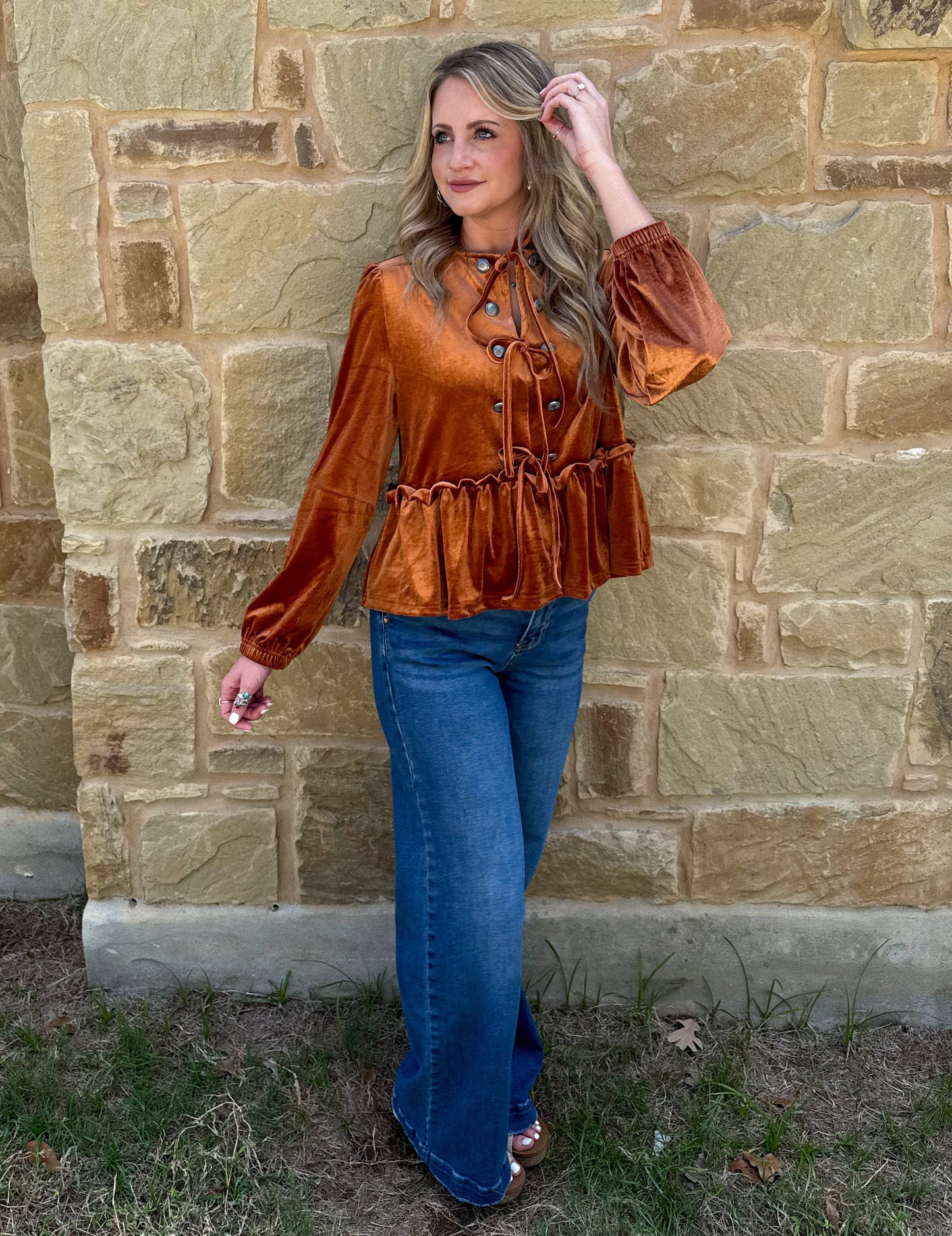 Western Velvet Blouse