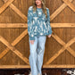 Southern Cowboy Collage Sweater *Sage