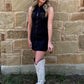 Vintage Boot Stitch Mini Dress *Black