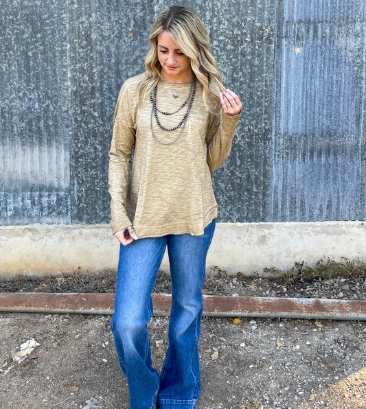 The Jessie Long Sleeve *Taupe