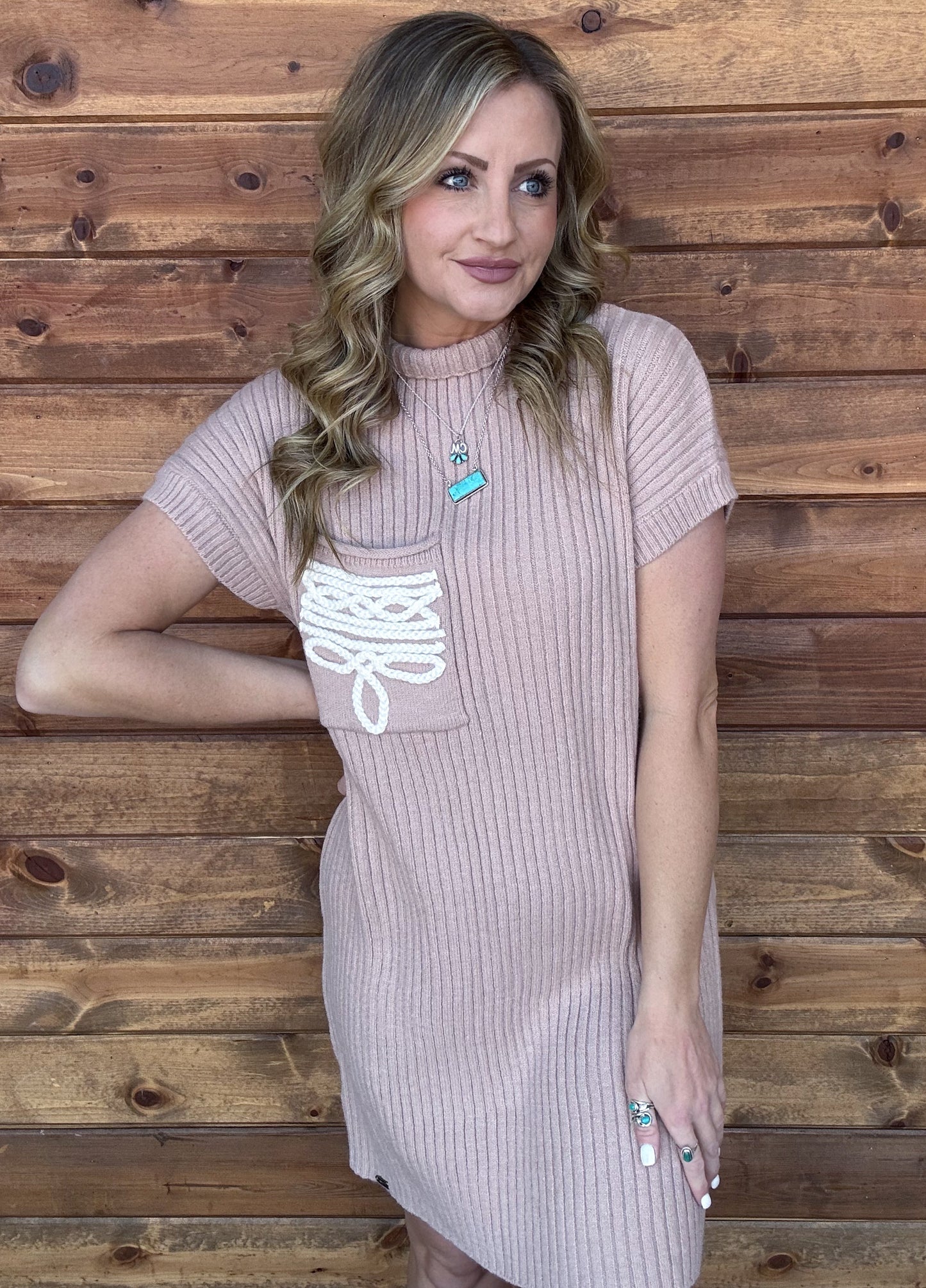 The Carolina Boot Stitch Sweater Dress