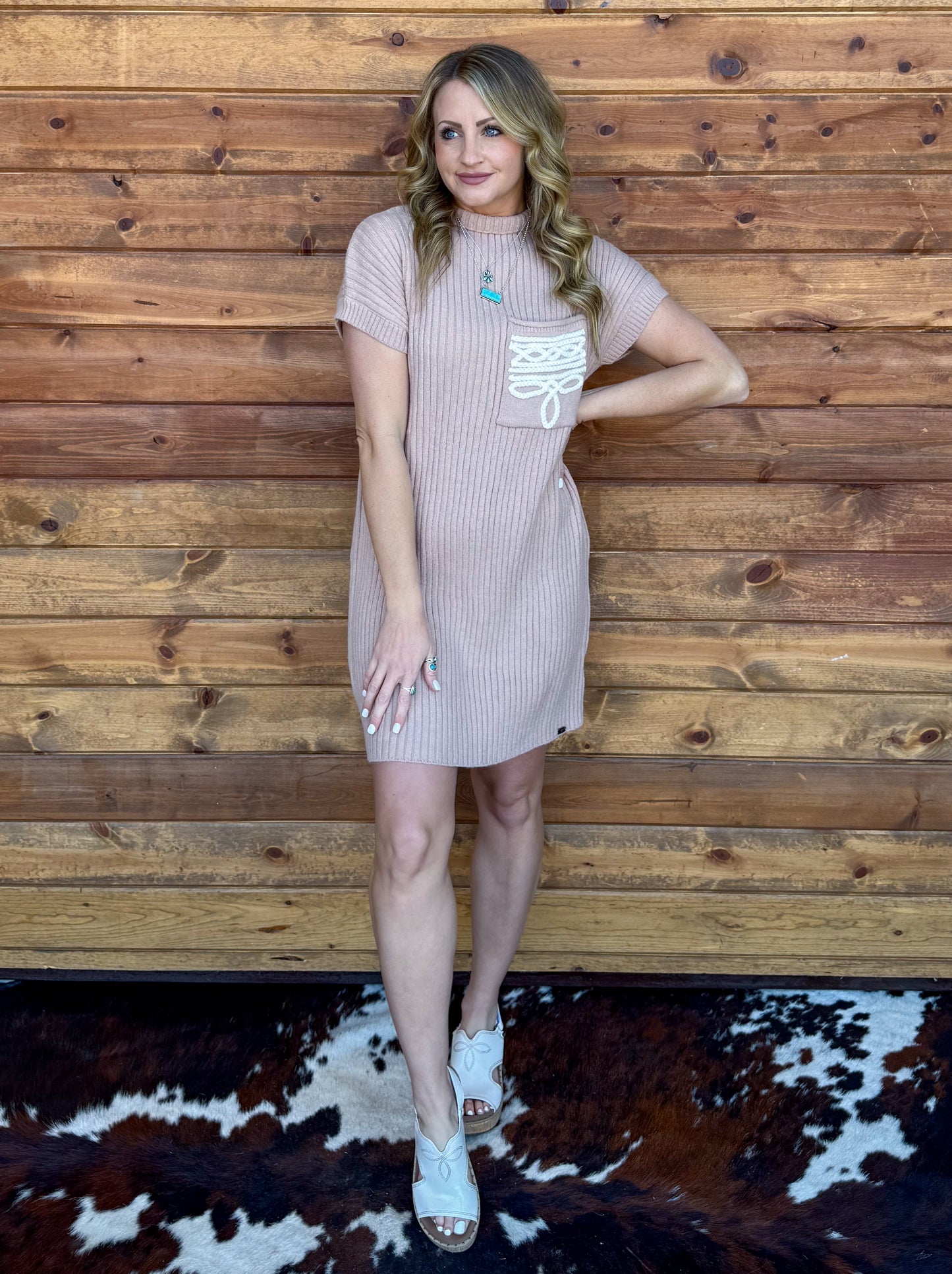 The Carolina Boot Stitch Sweater Dress