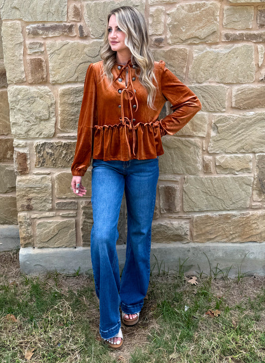 Western Velvet Blouse