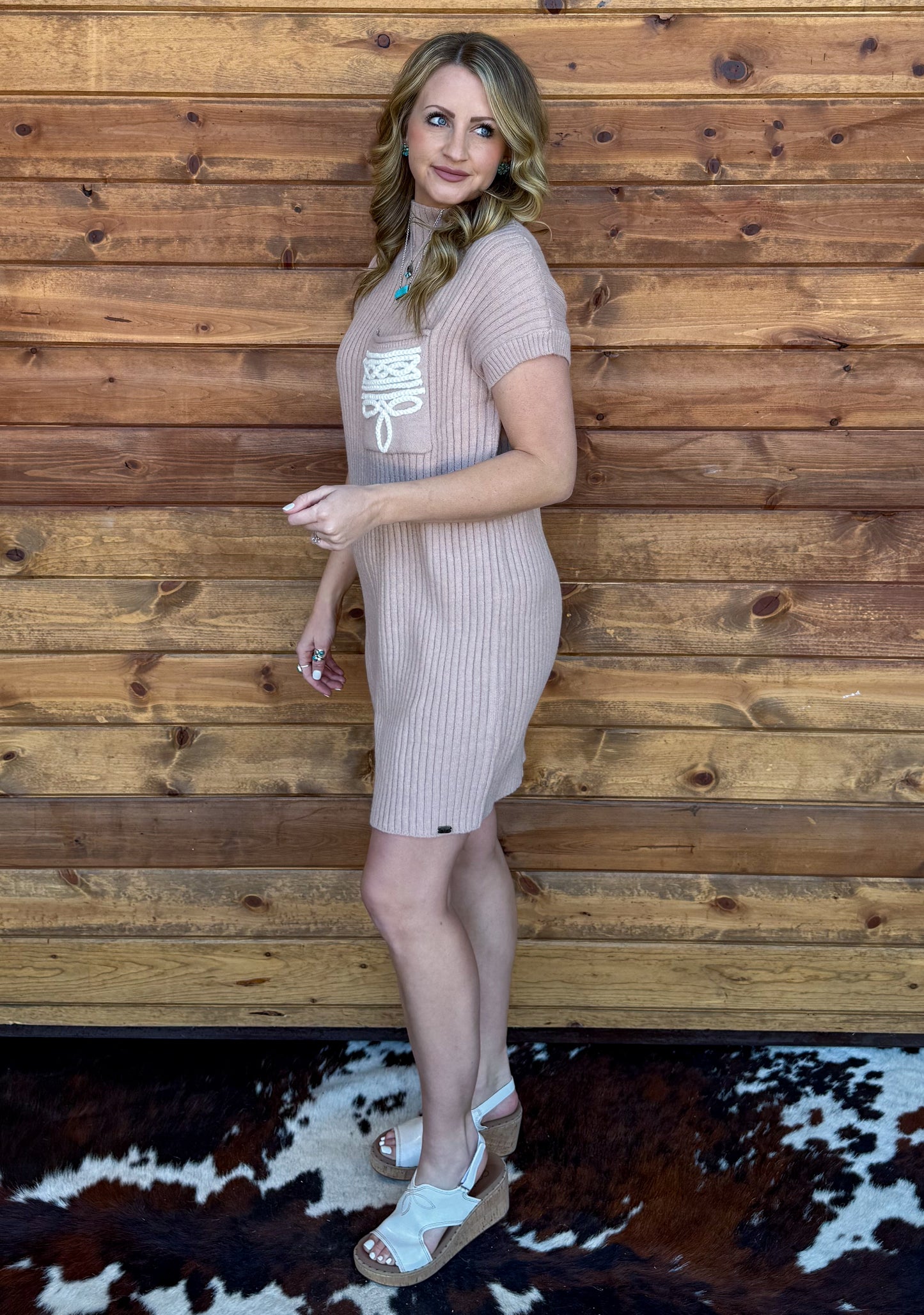 The Carolina Boot Stitch Sweater Dress