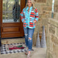 Tess Jacket in Aqua Orange