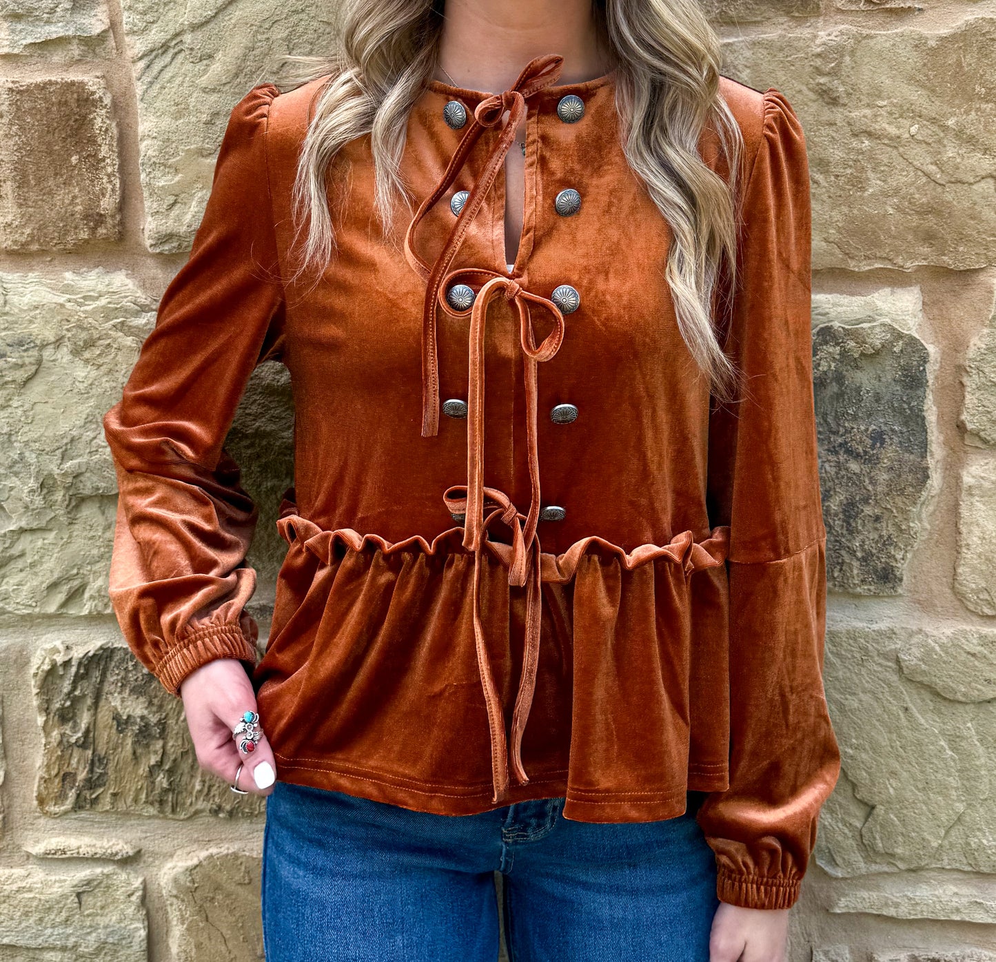 Western Velvet Blouse