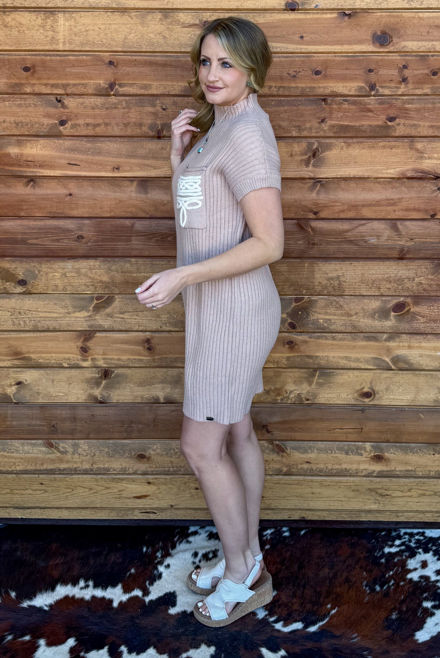 The Carolina Boot Stitch Sweater Dress