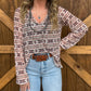 Sangria Sheer Blouse