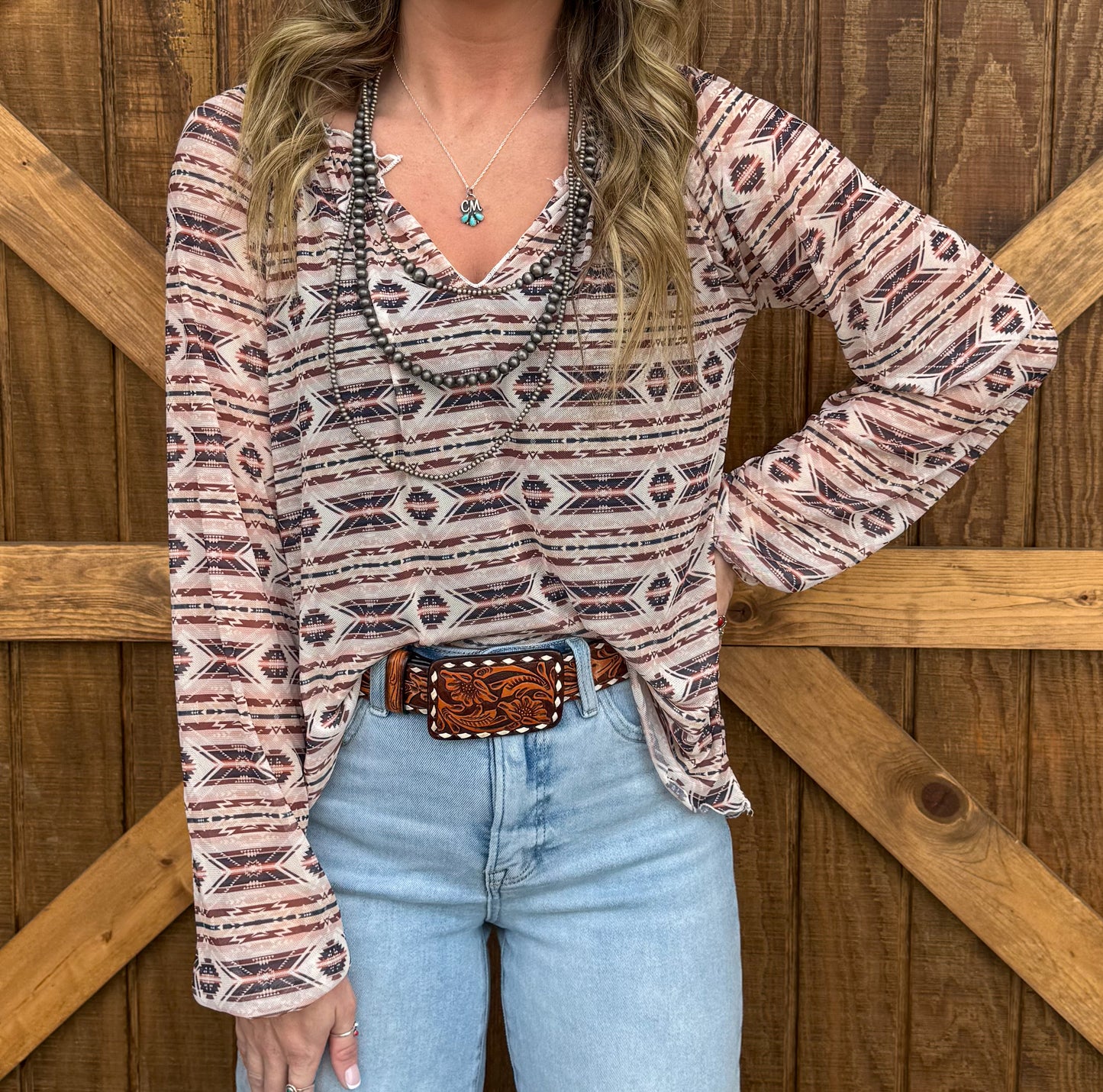 Sangria Sheer Blouse