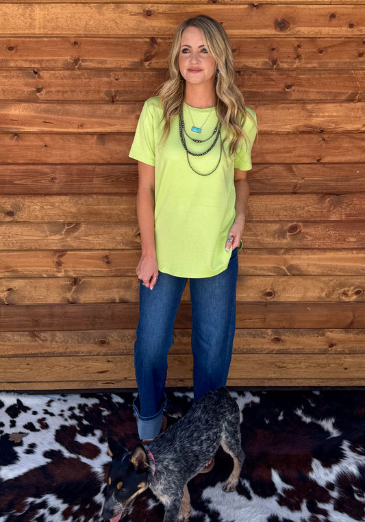 Cloud Basic Free Tee *Lime