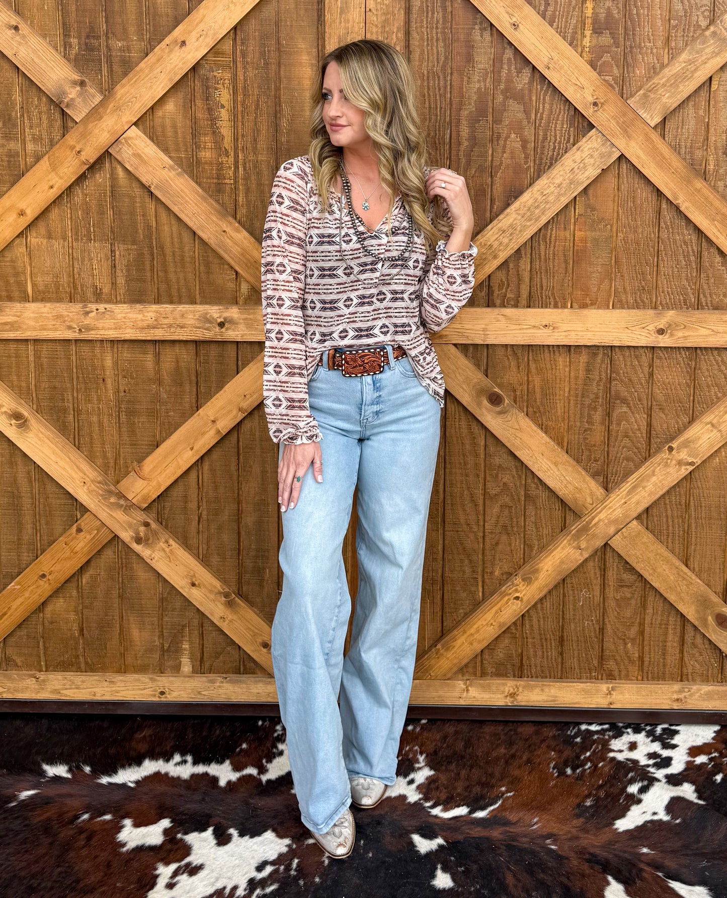 Sangria Sheer Blouse